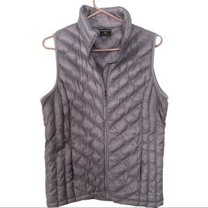 32 heat  lilac grayish winter vest nylon poly blend nwot!